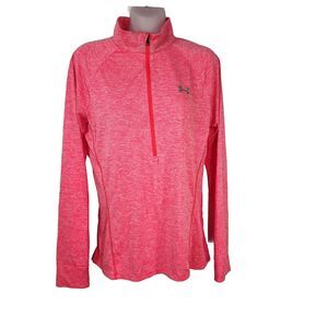 Under Armour Women Shirt Medium Pullover Half Zip Loose Fit Heatgear Long Sleeve